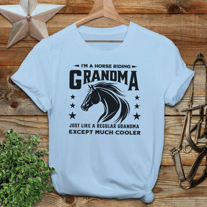 Horse Riding Grandma Softstyle Tee