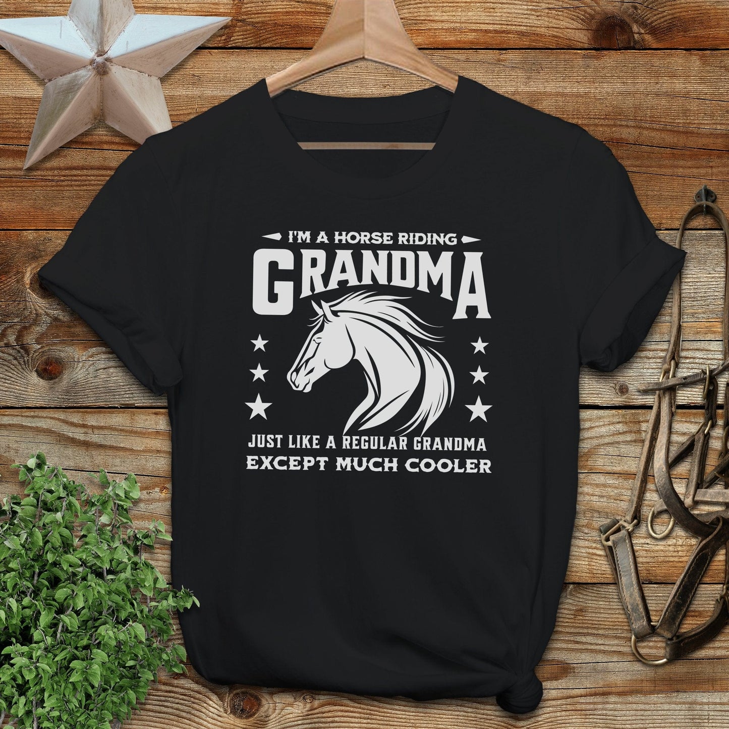 Horse Riding Grandma Softstyle Tee