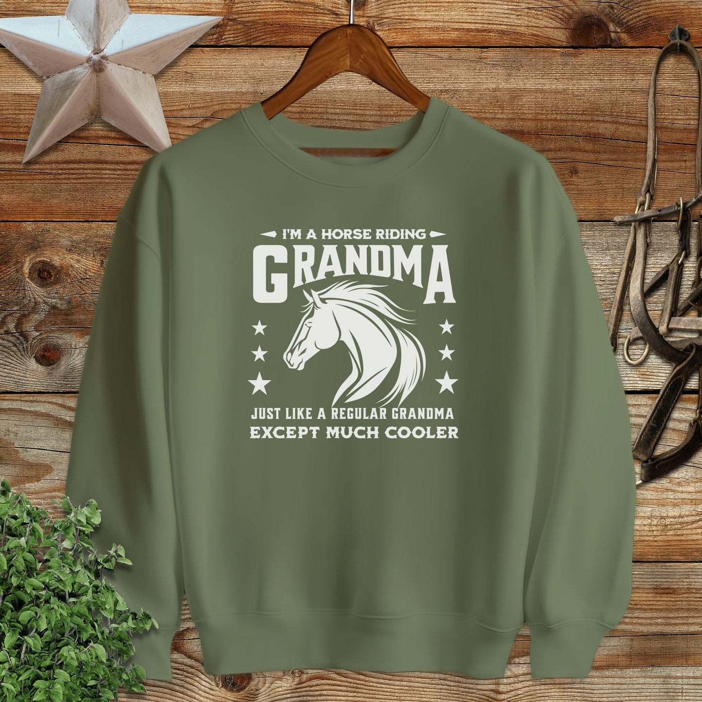 Horse Riding Grandma Sweatshirt