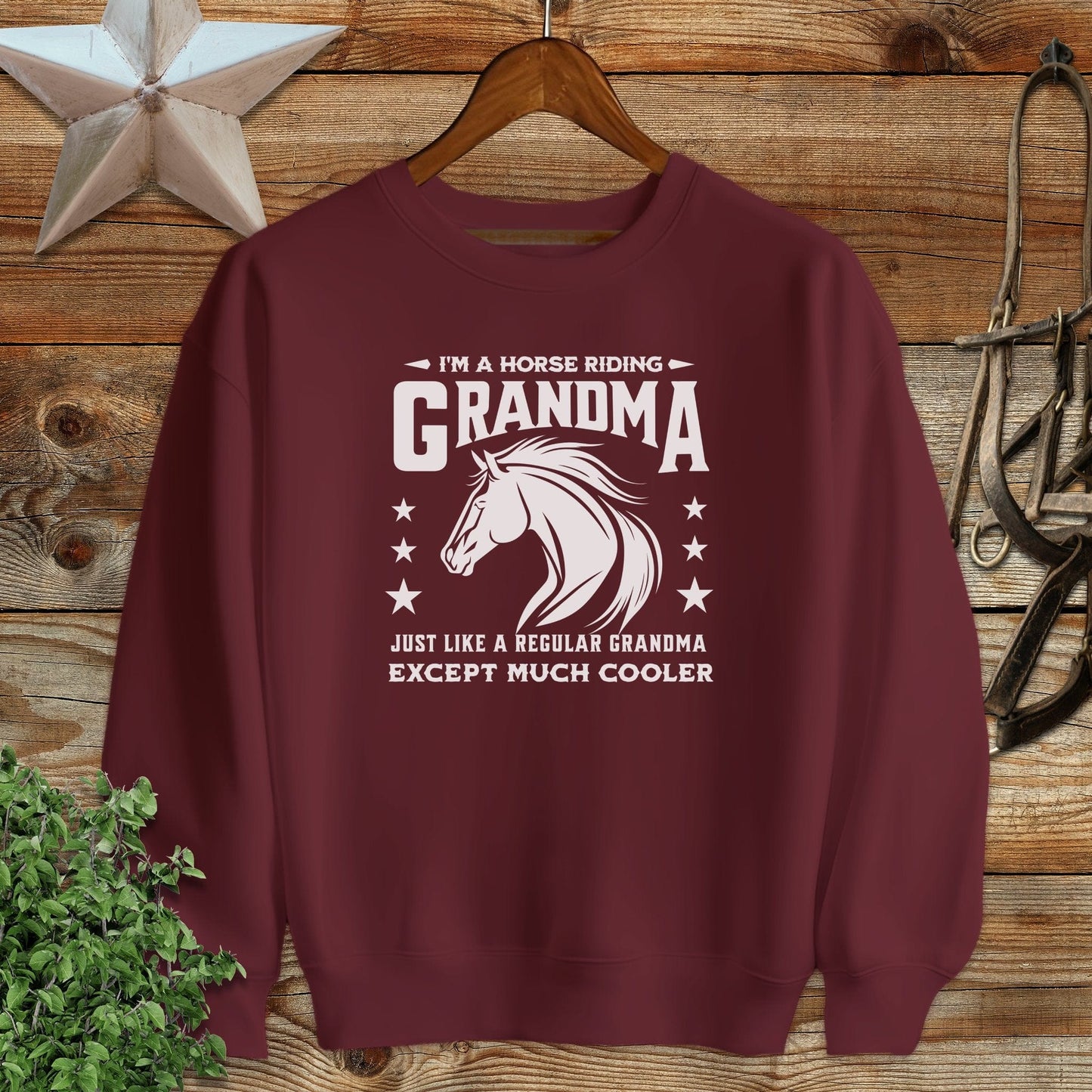 Horse Riding Grandma Sweatshirt