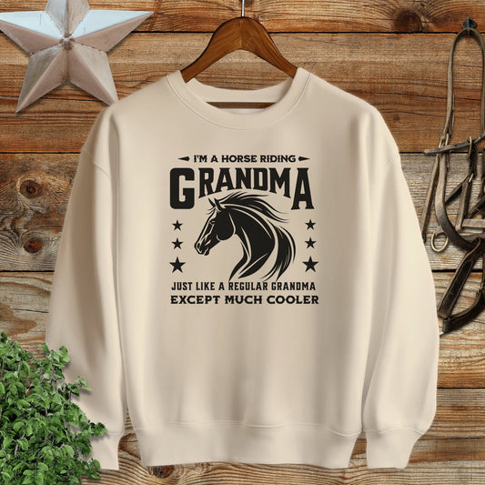 Horse Riding Grandma Sweatshirt