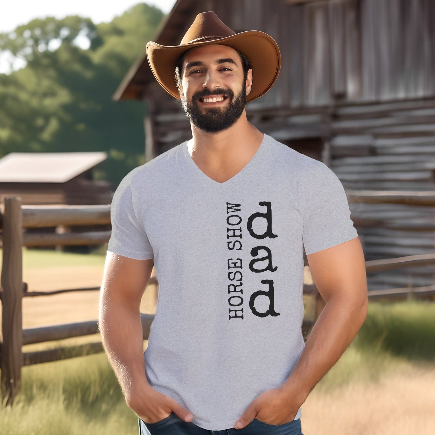Horse Show Dad V-neck