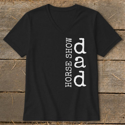 Horse Show Dad V-neck - Black
