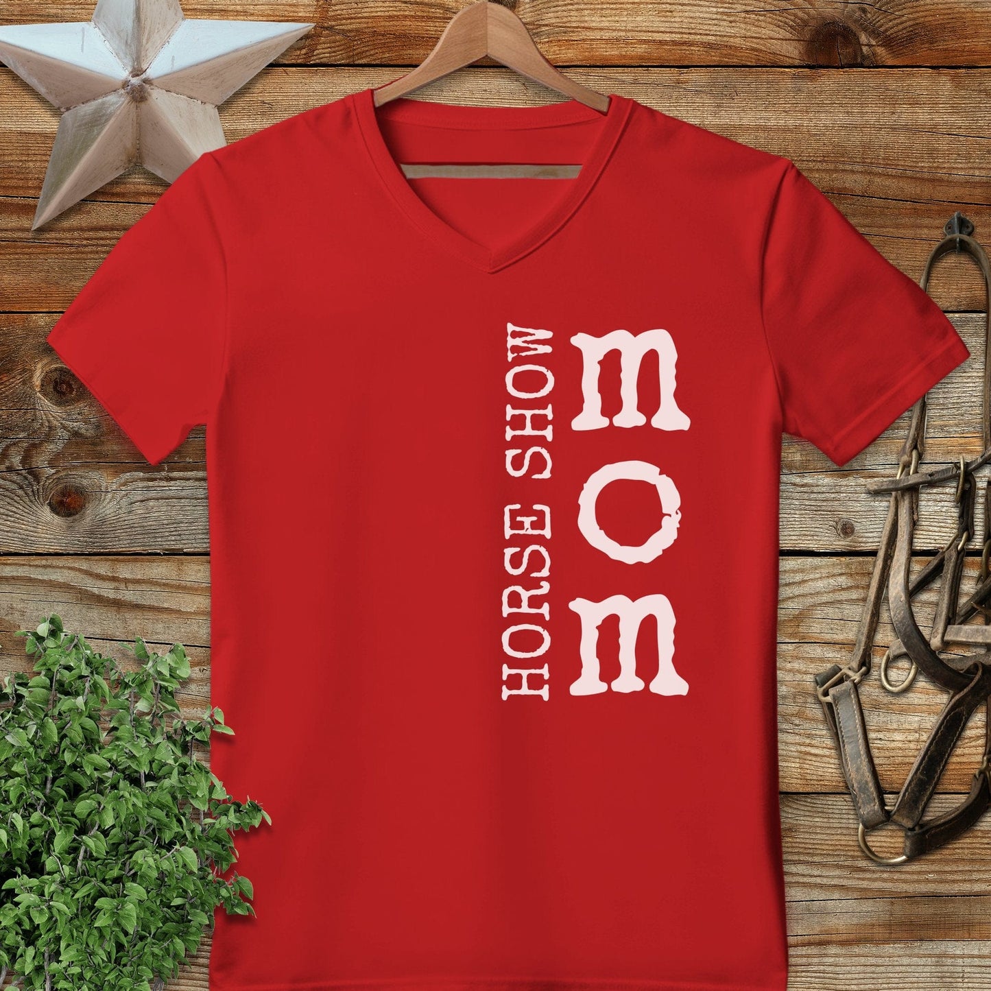 Horse Show Mom V-neck