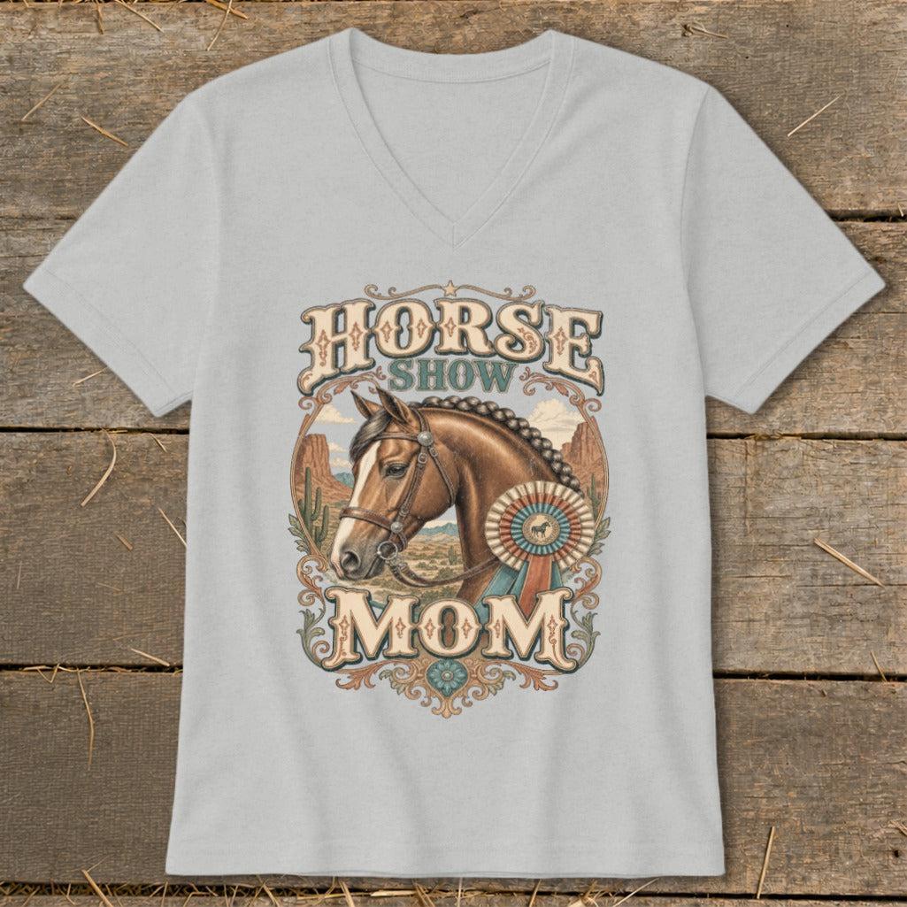 Horse Show Mom Western V-neck