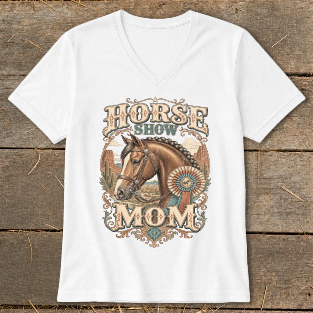 Horse Show Mom Western V-neck