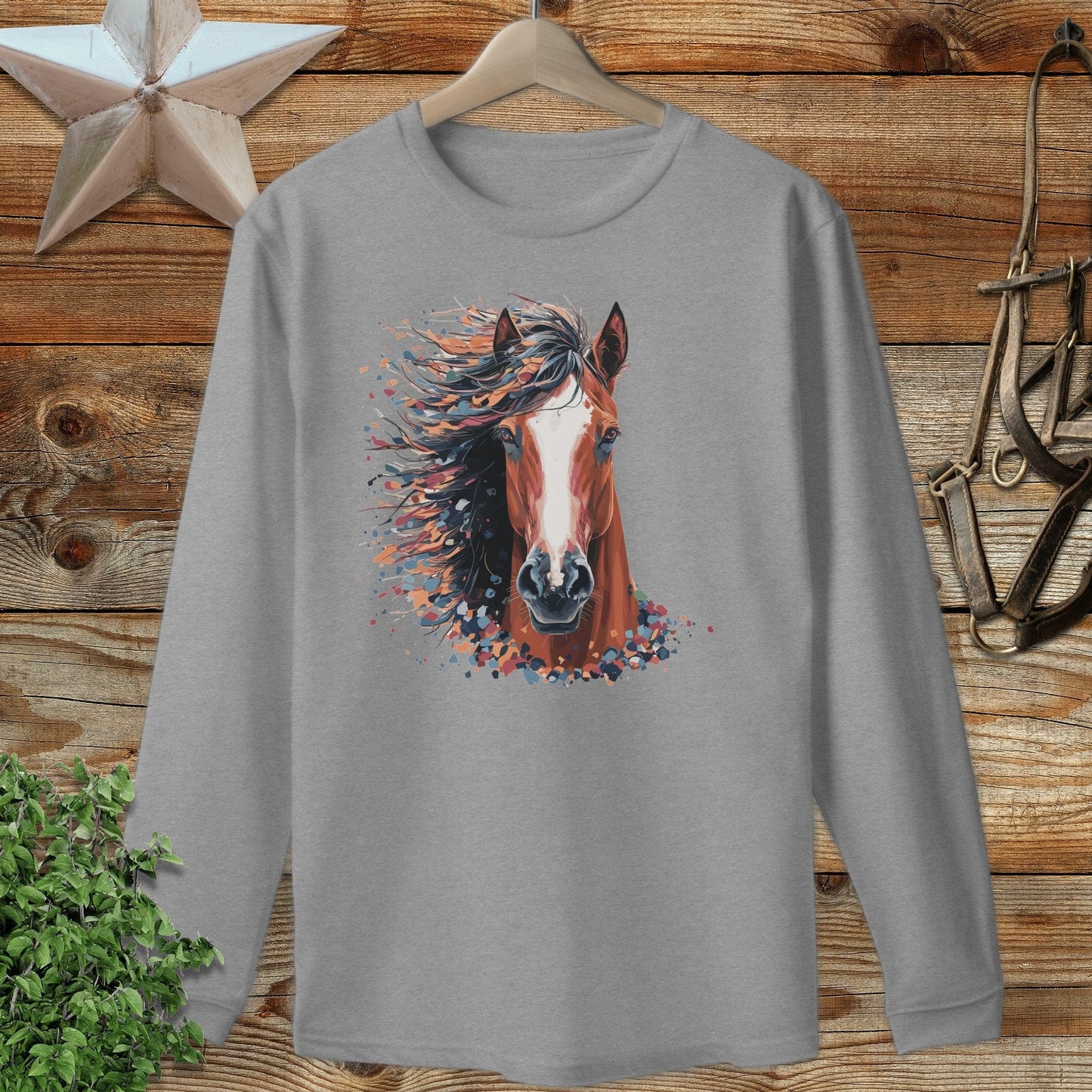 Horse Splatter Long Sleeve Tee