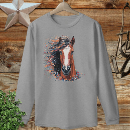 Horse Splatter Long Sleeve Tee