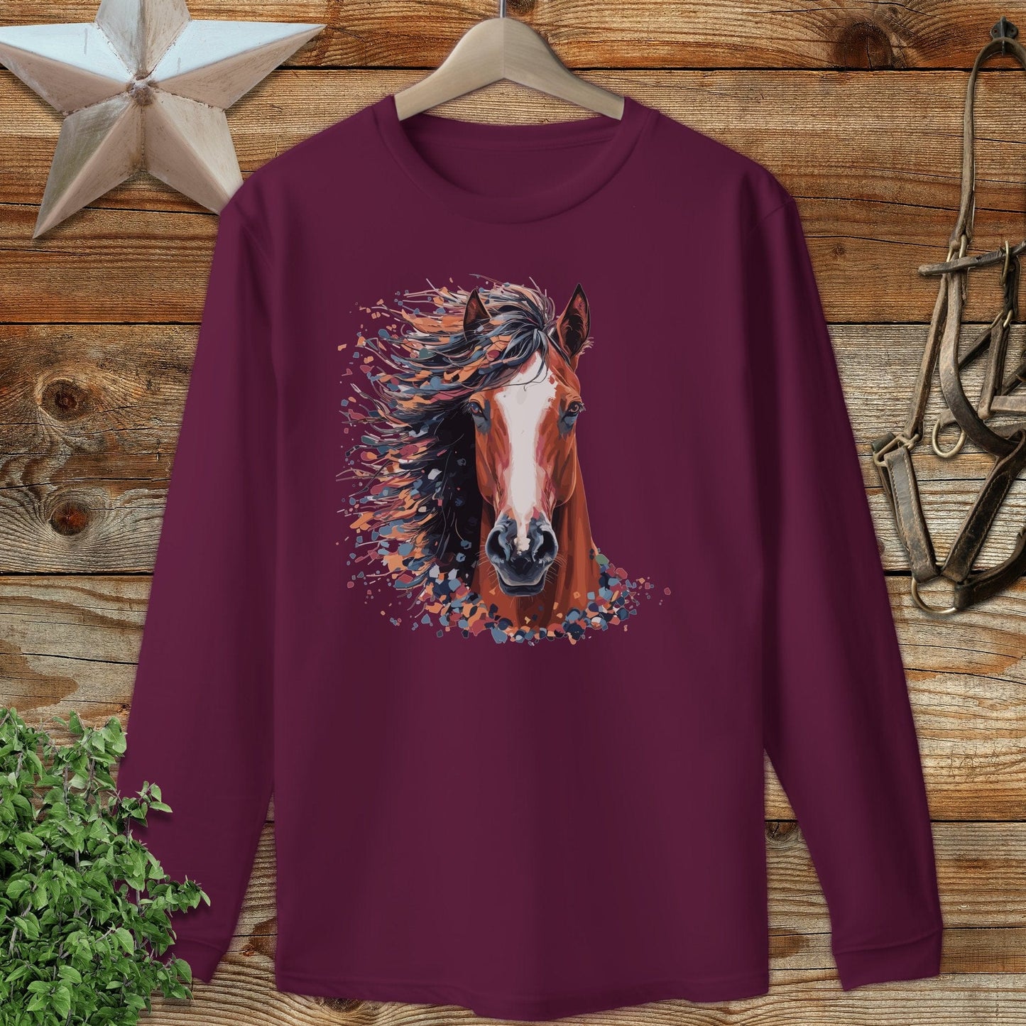 Horse Splatter Long Sleeve Tee