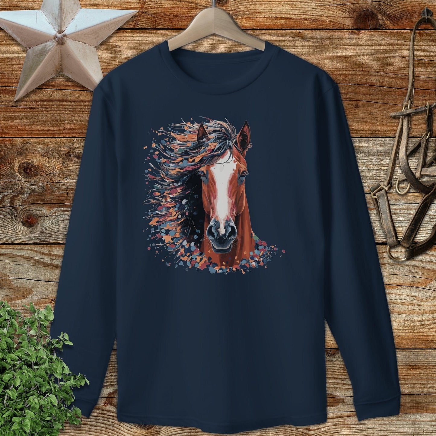 Horse Splatter Long Sleeve Tee