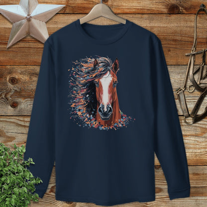 Horse Splatter Long Sleeve Tee