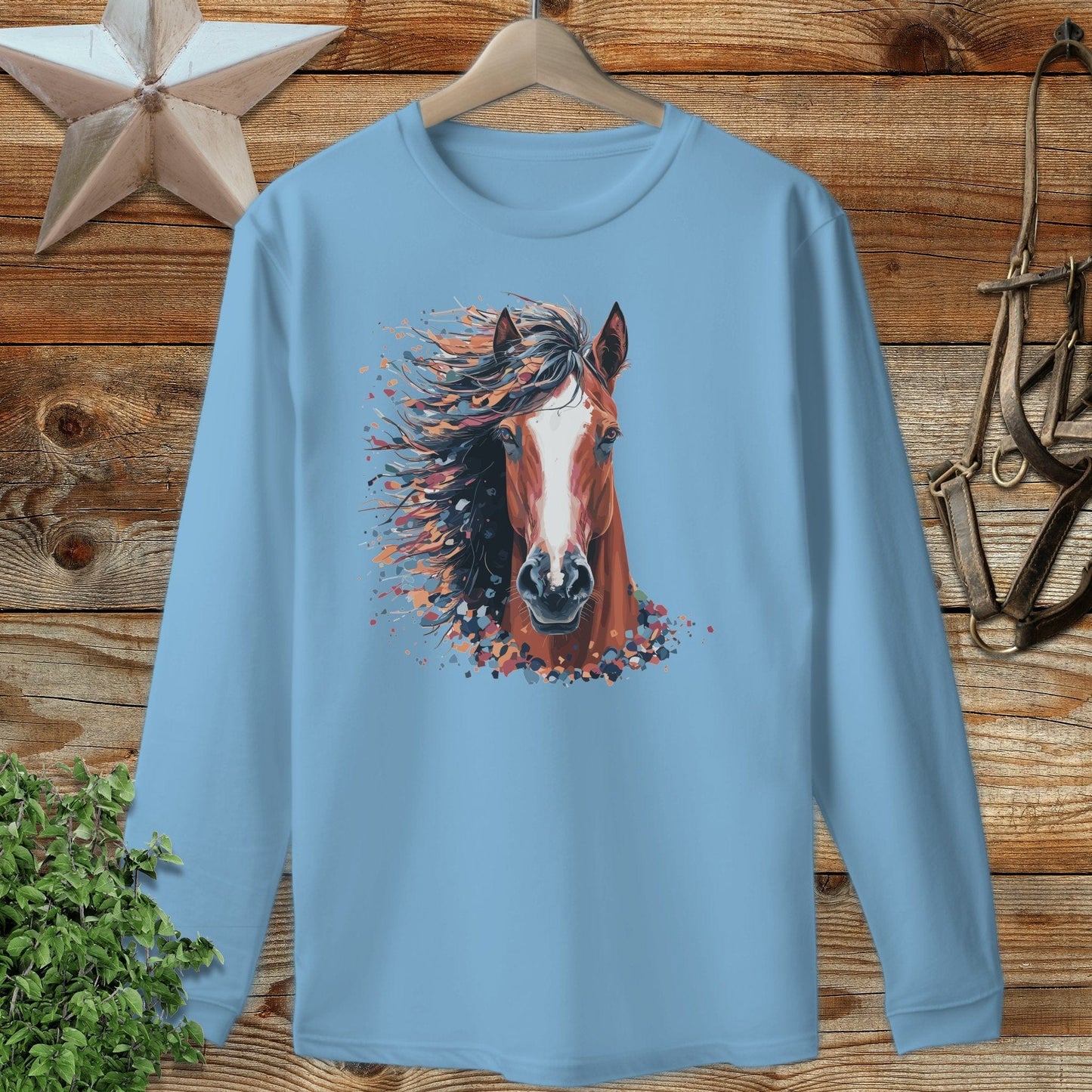 Horse Splatter Long Sleeve Tee