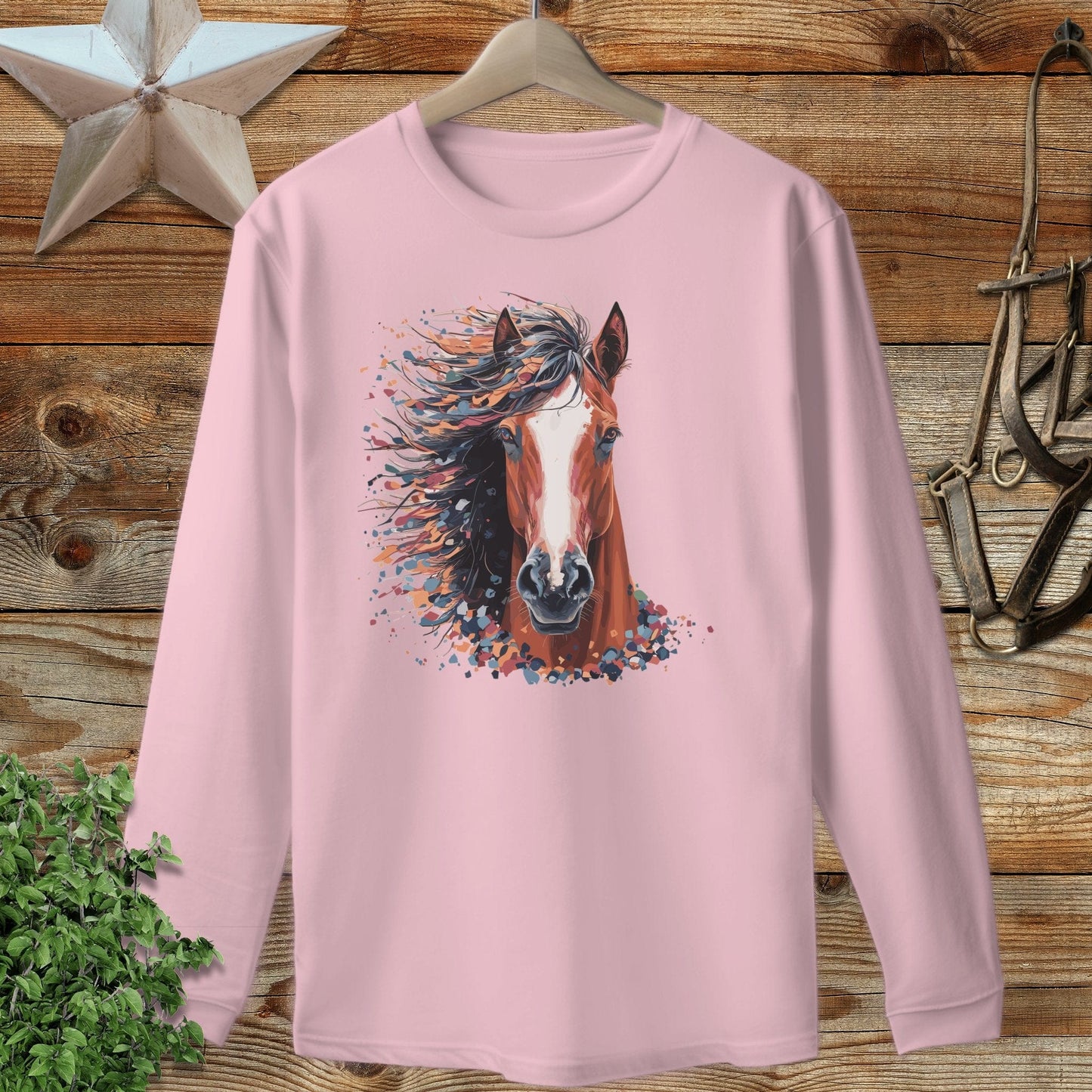 Horse Splatter Long Sleeve Tee