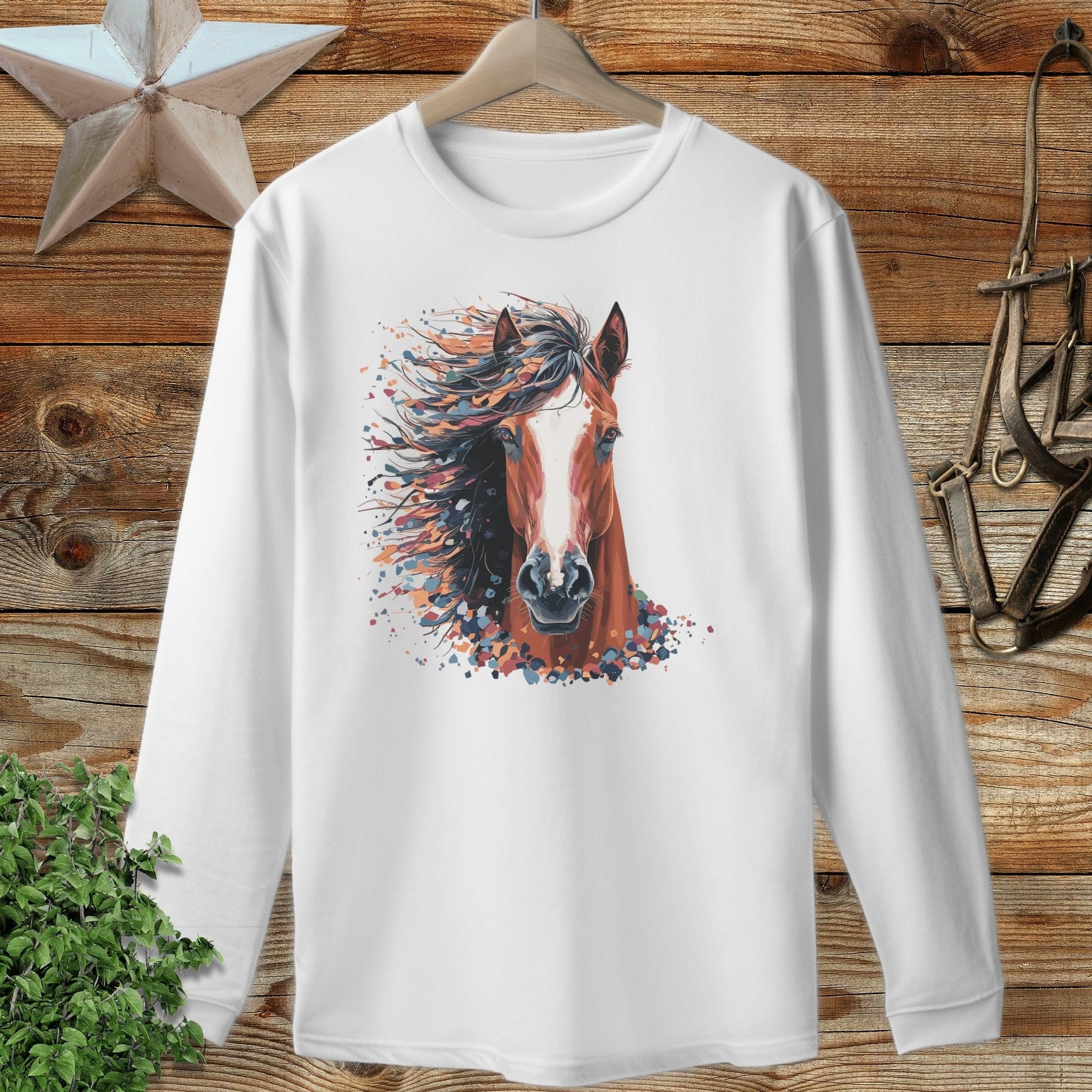 Horse Splatter Long Sleeve Tee