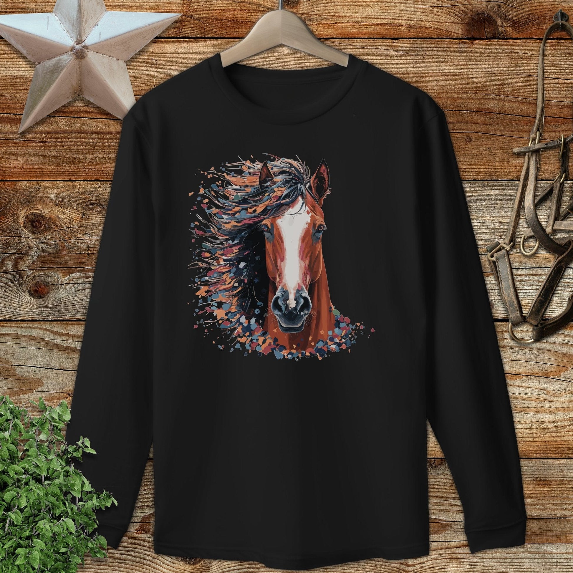 Horse Splatter Long Sleeve Tee