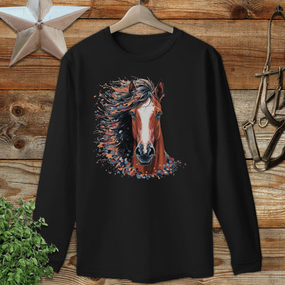 Horse Splatter Long Sleeve Tee