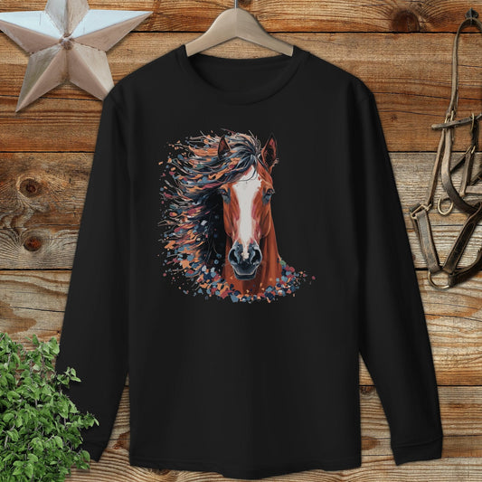 Horse Splatter Long Sleeve Tee
