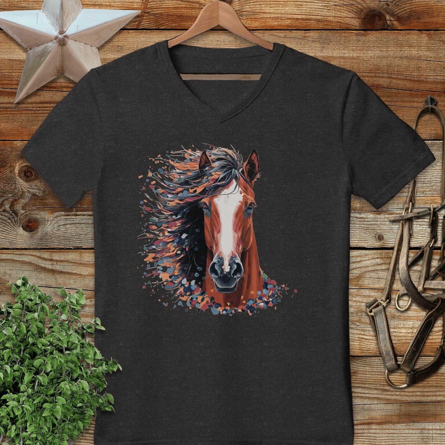 Horse Splatter V-neck