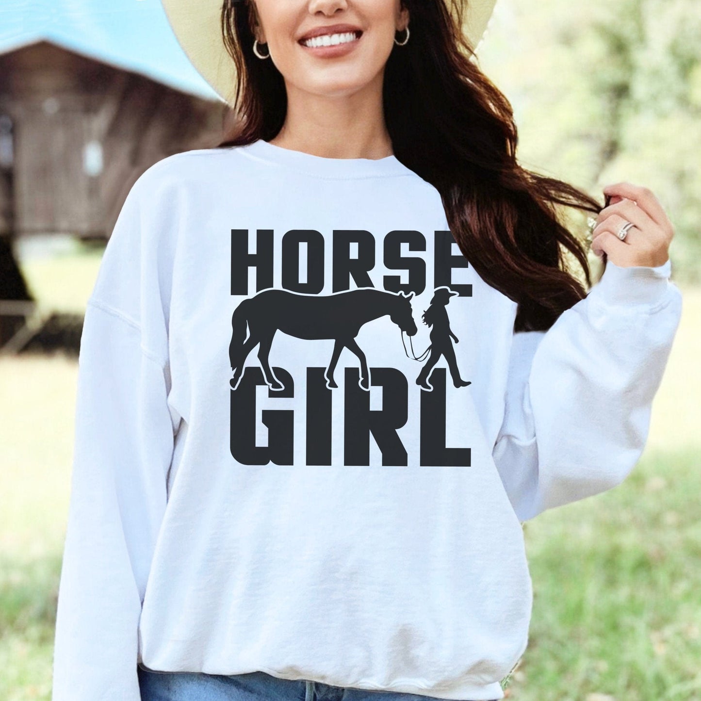Horse and Girl Long Sleeve Tee