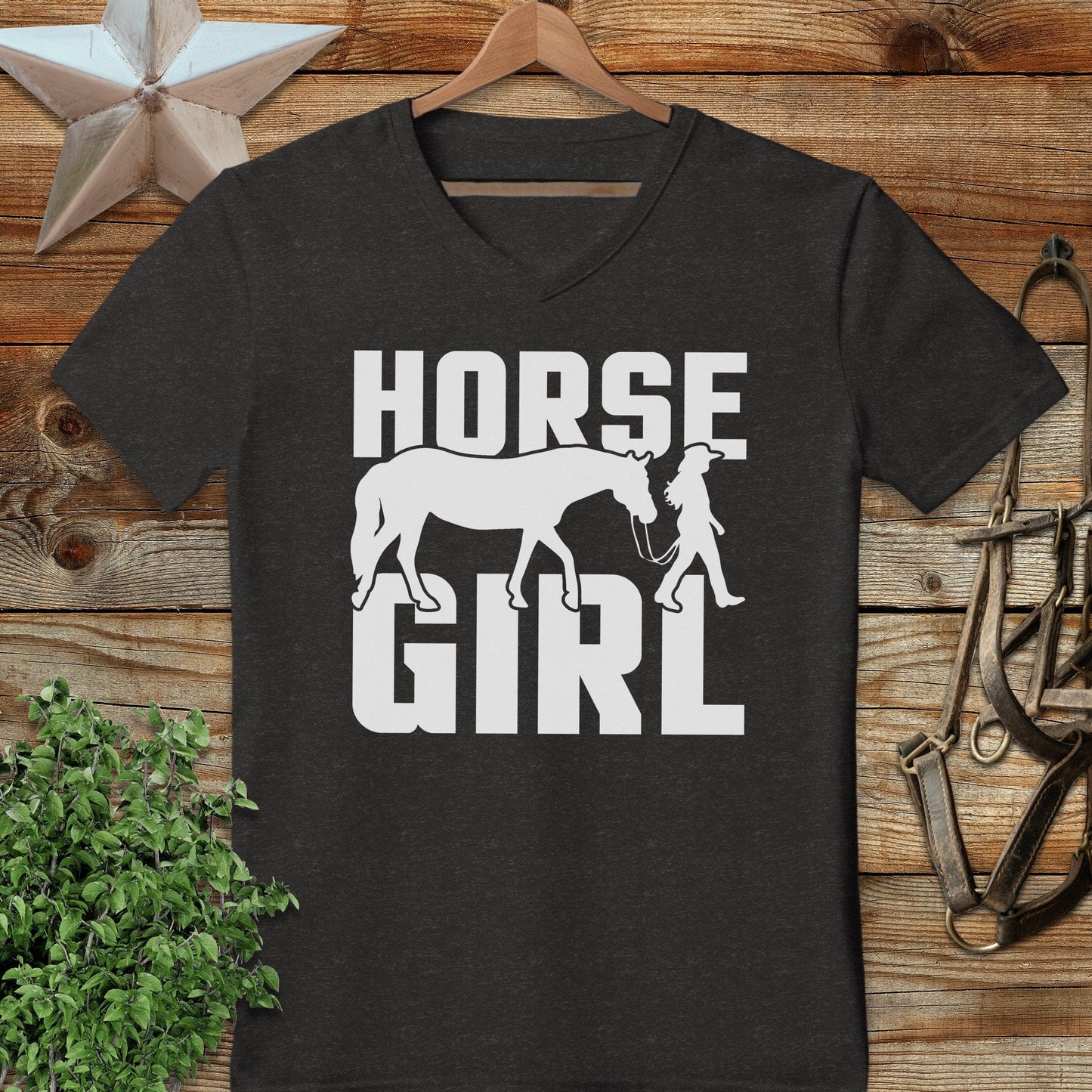 Horse and Girl V-neck
