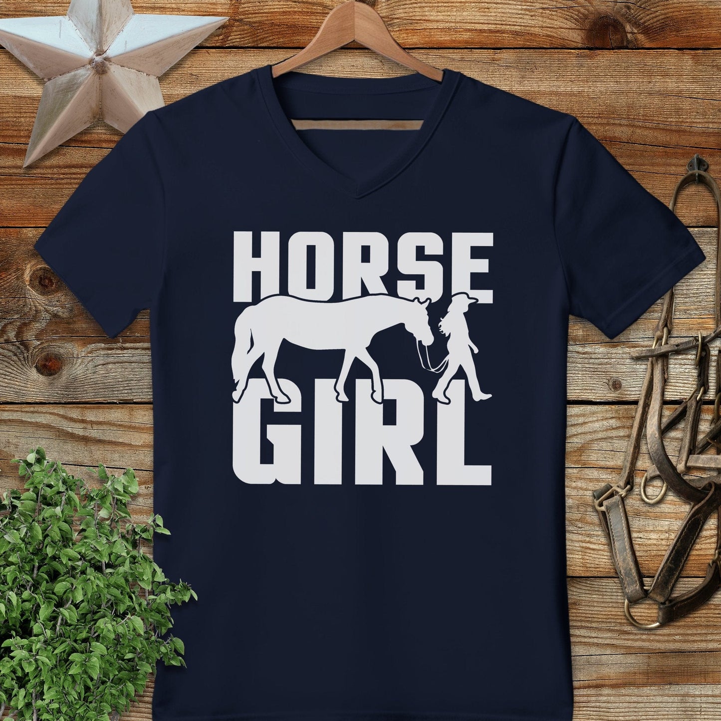 Horse and Girl V-neck