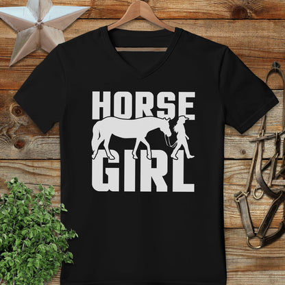 Horse and Girl V-neck