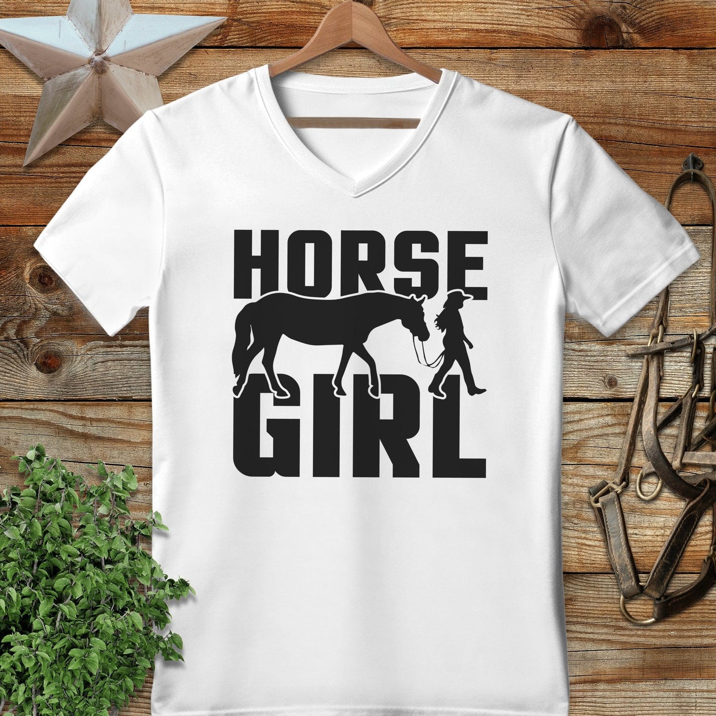 Horse and Girl V-neck