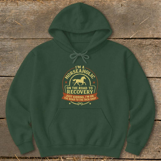 Horseaholic Hoodie - Forest Green