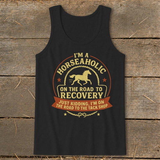 Horseaholic Tank Top - Black