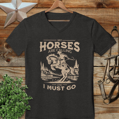 Horses Are Calling V-neck