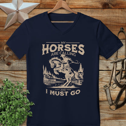 Horses Are Calling V-neck
