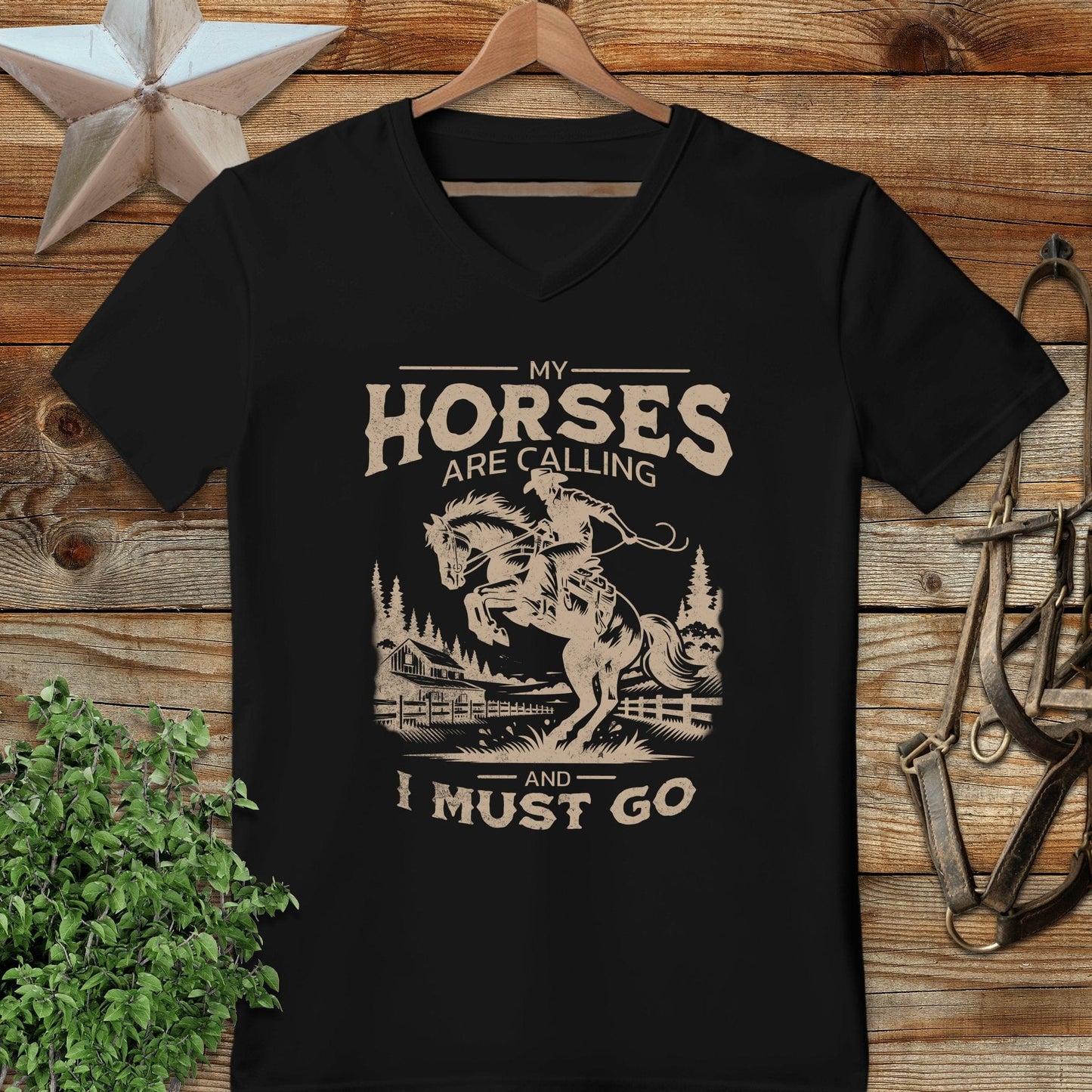 Horses Are Calling V-neck
