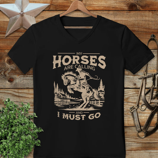 Horses Are Calling V-neck