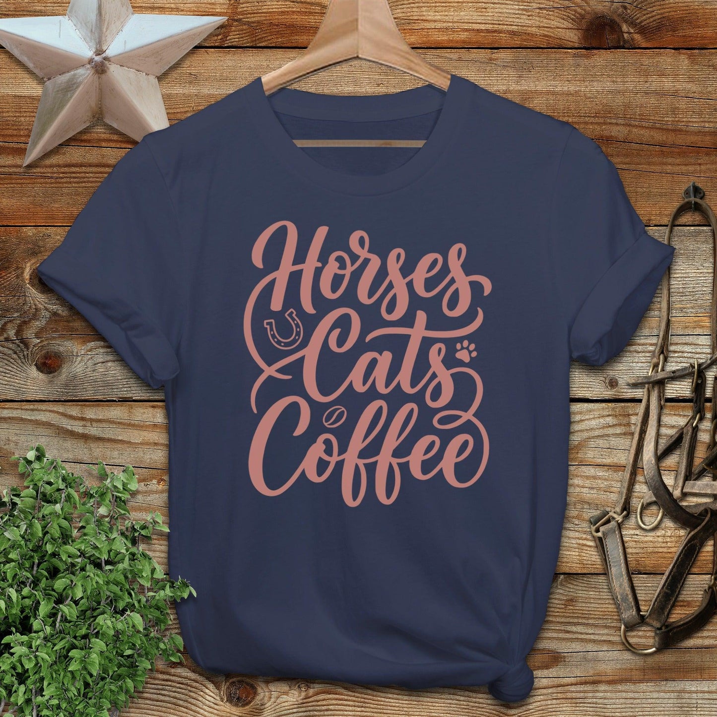 Horses, Cats & Coffee Softstyle Tee
