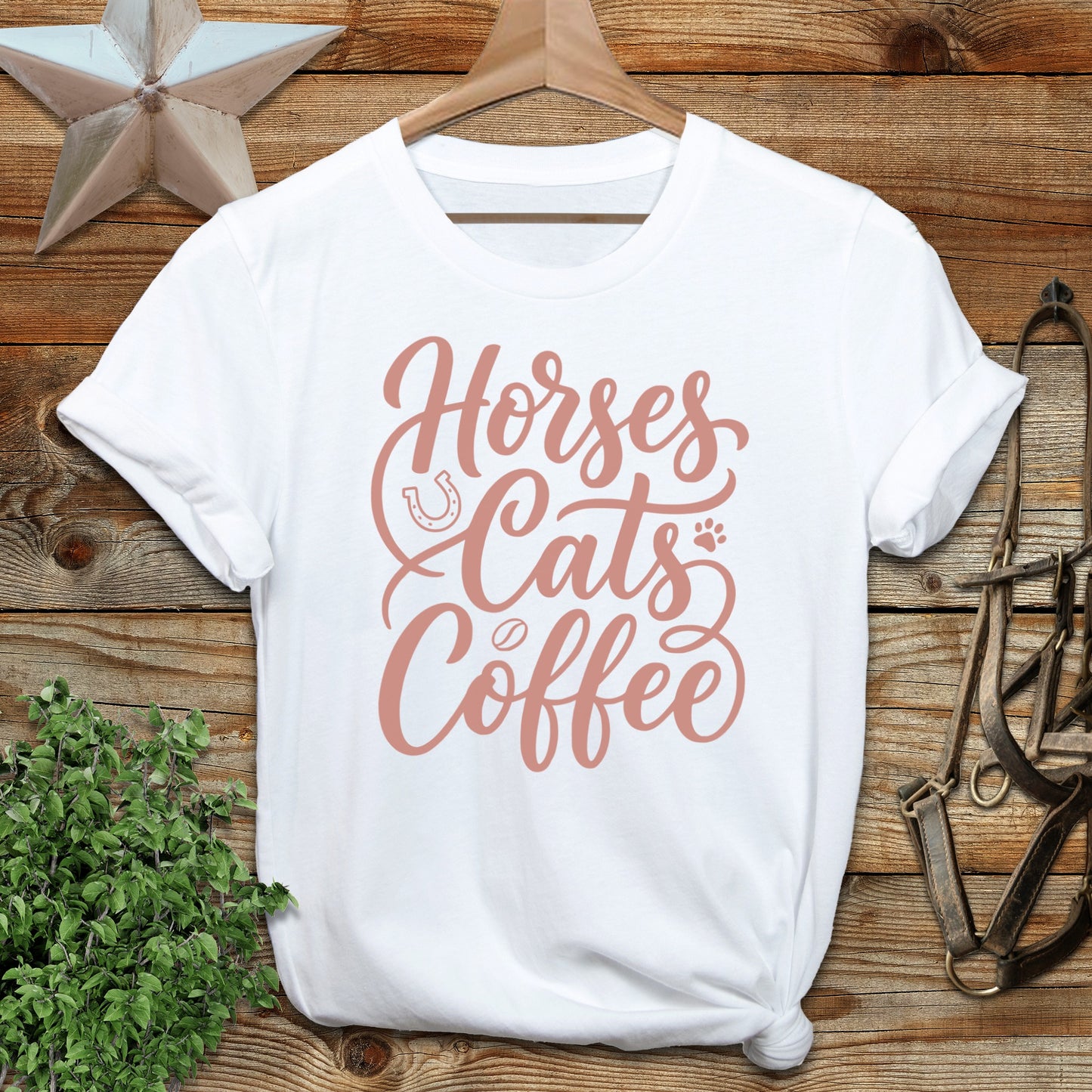 Horses, Cats & Coffee Softstyle Tee