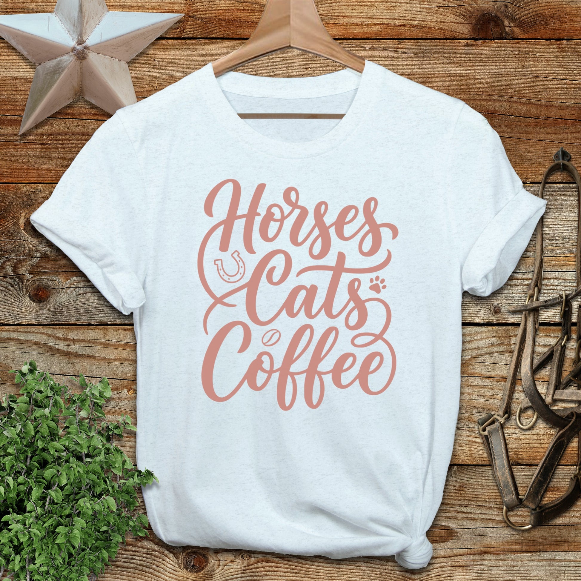 Horses, Cats & Coffee Softstyle Tee
