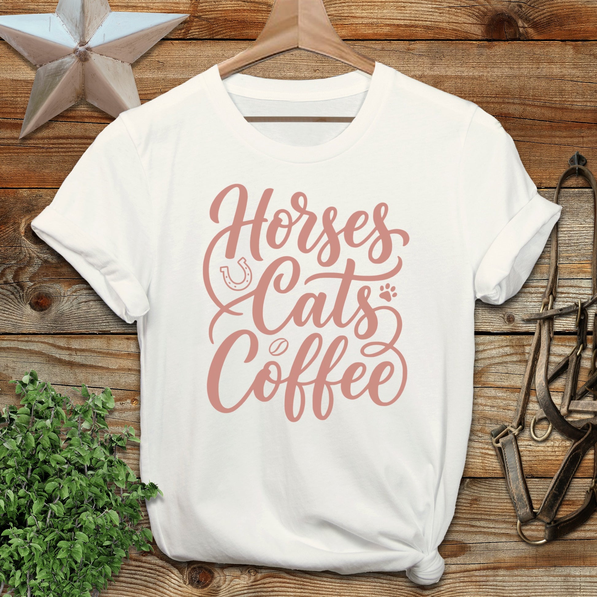 Horses, Cats & Coffee Softstyle Tee