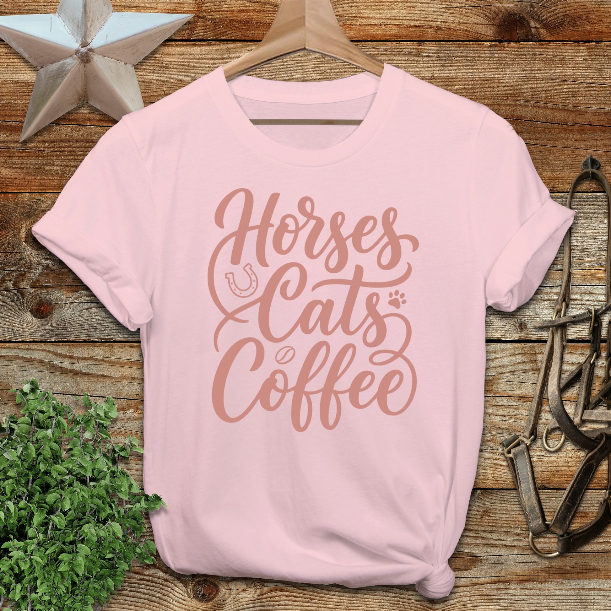 Horses, Cats & Coffee Softstyle Tee