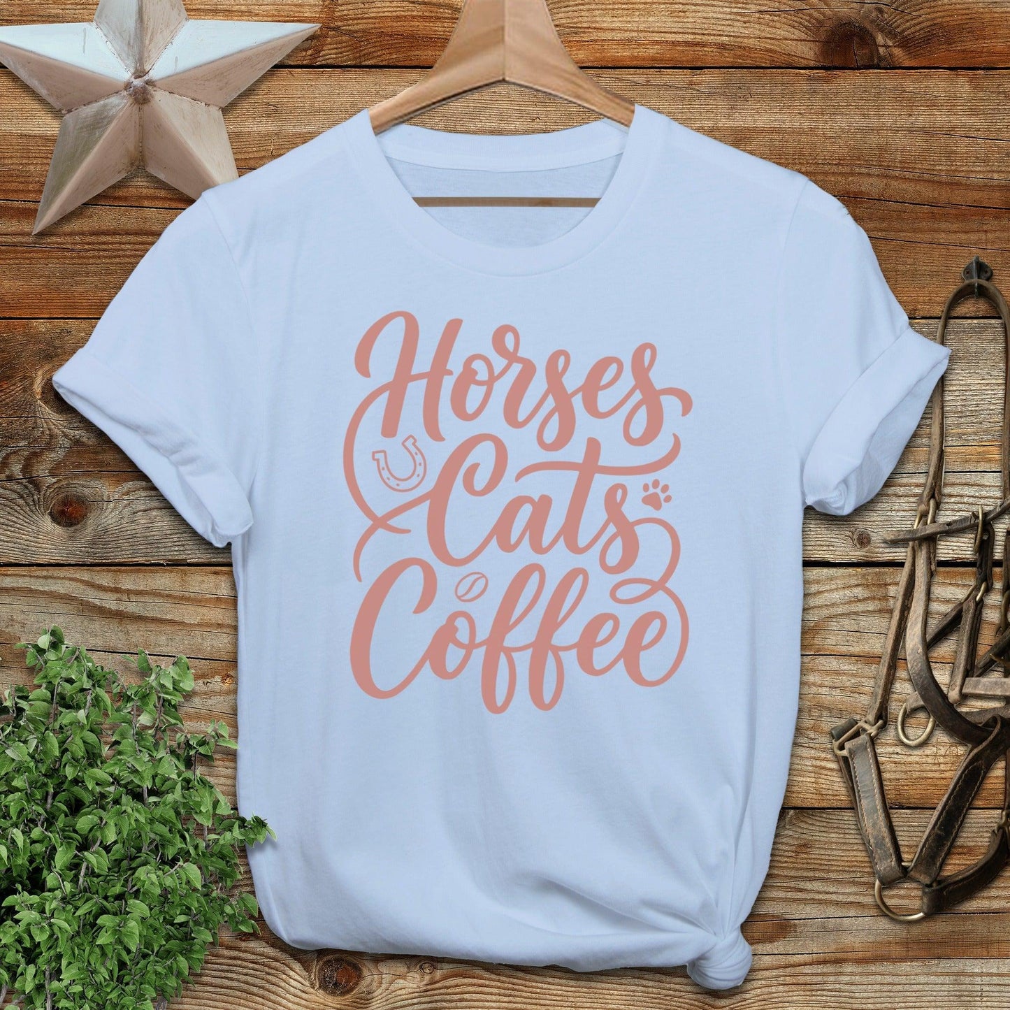 Horses, Cats & Coffee Softstyle Tee