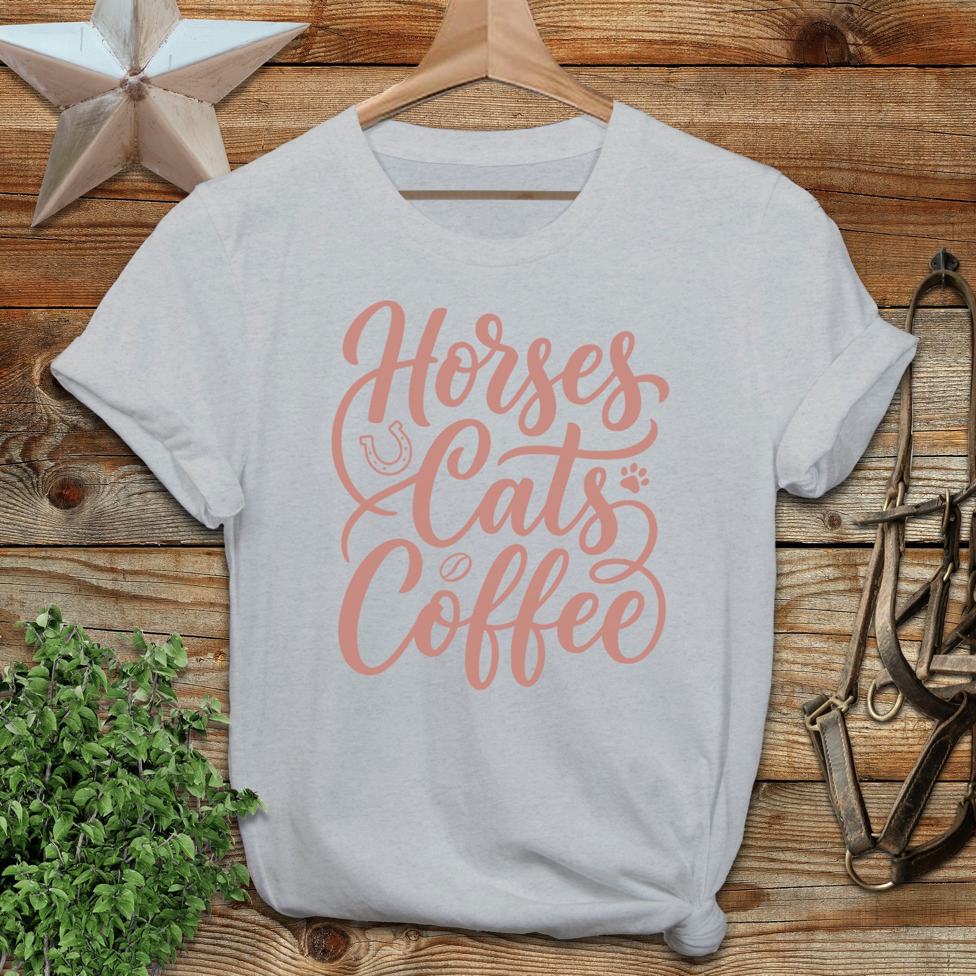 Horses, Cats & Coffee Softstyle Tee