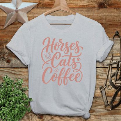 Horses, Cats & Coffee Softstyle Tee