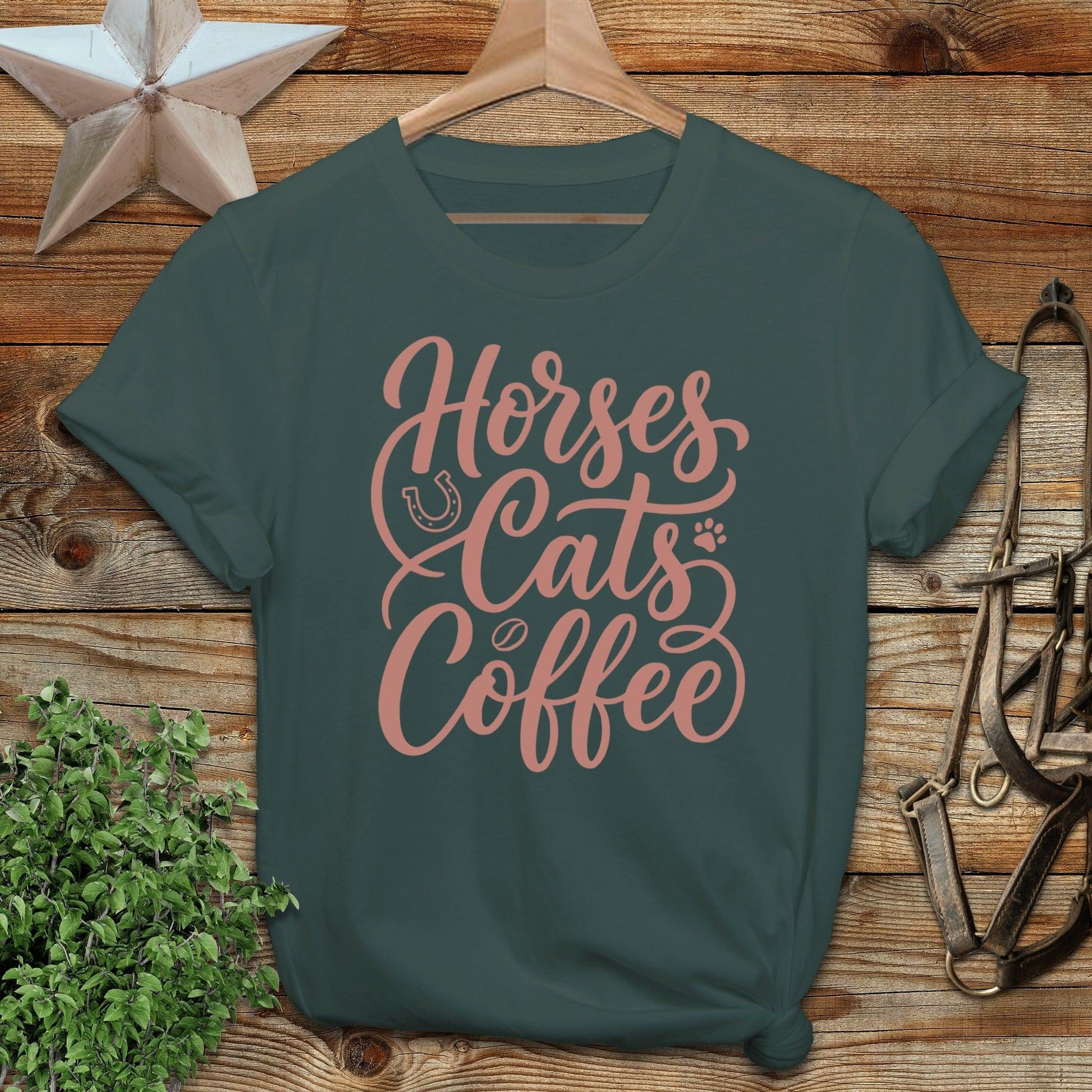 Horses, Cats & Coffee Softstyle Tee