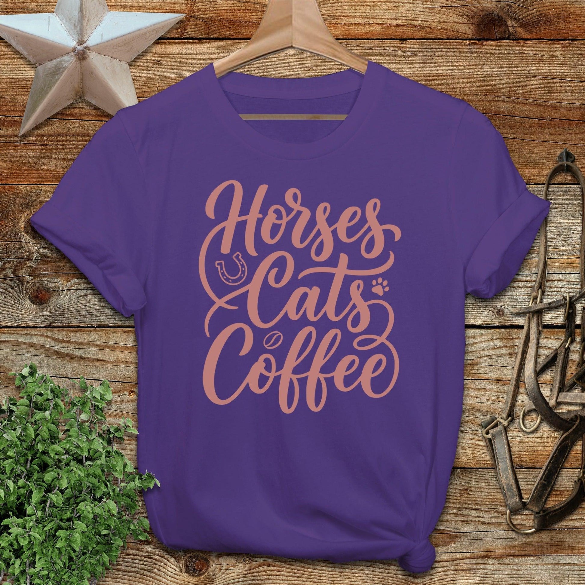 Horses, Cats & Coffee Softstyle Tee