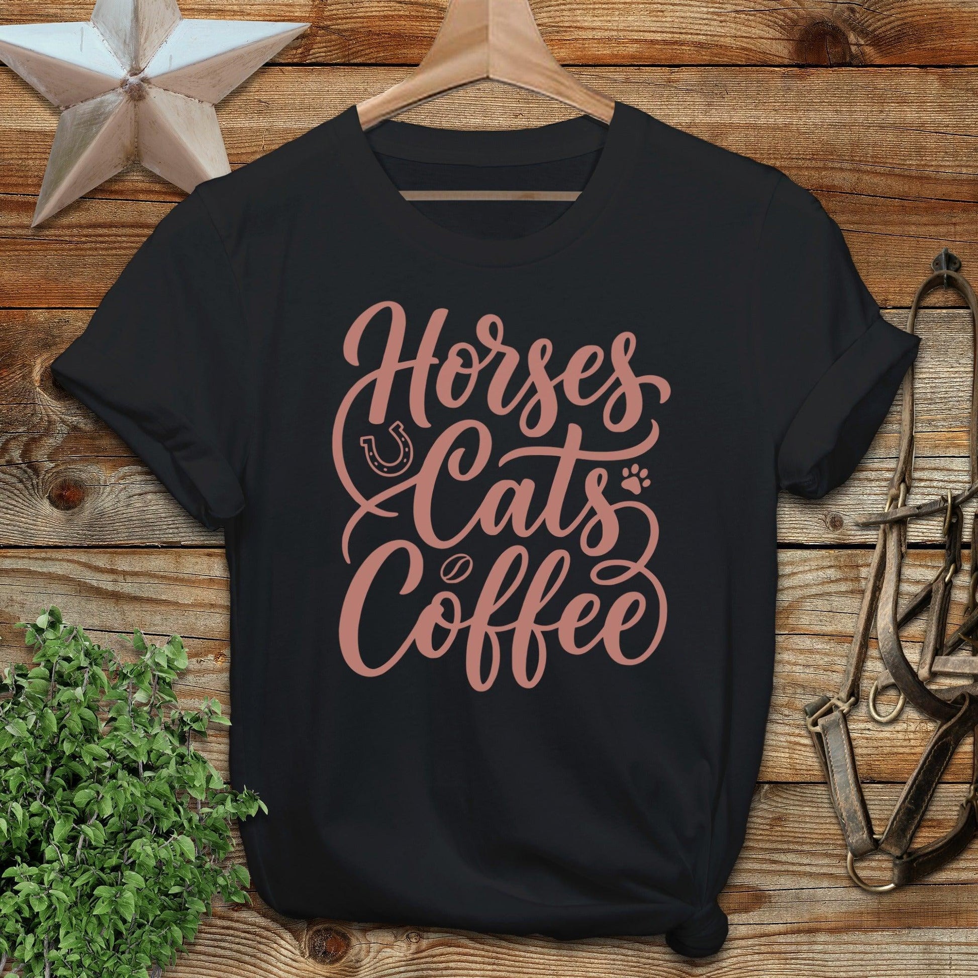 Horses, Cats & Coffee Softstyle Tee