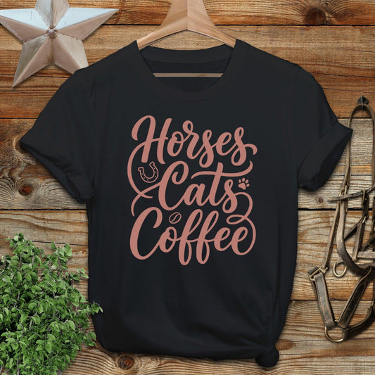 Horses, Cats & Coffee Softstyle Tee