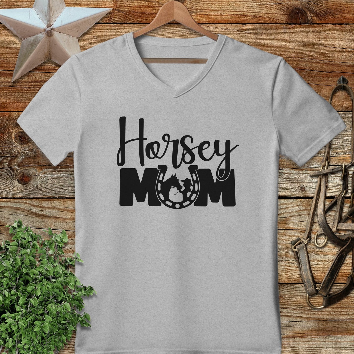 Horsey Mom V-neck