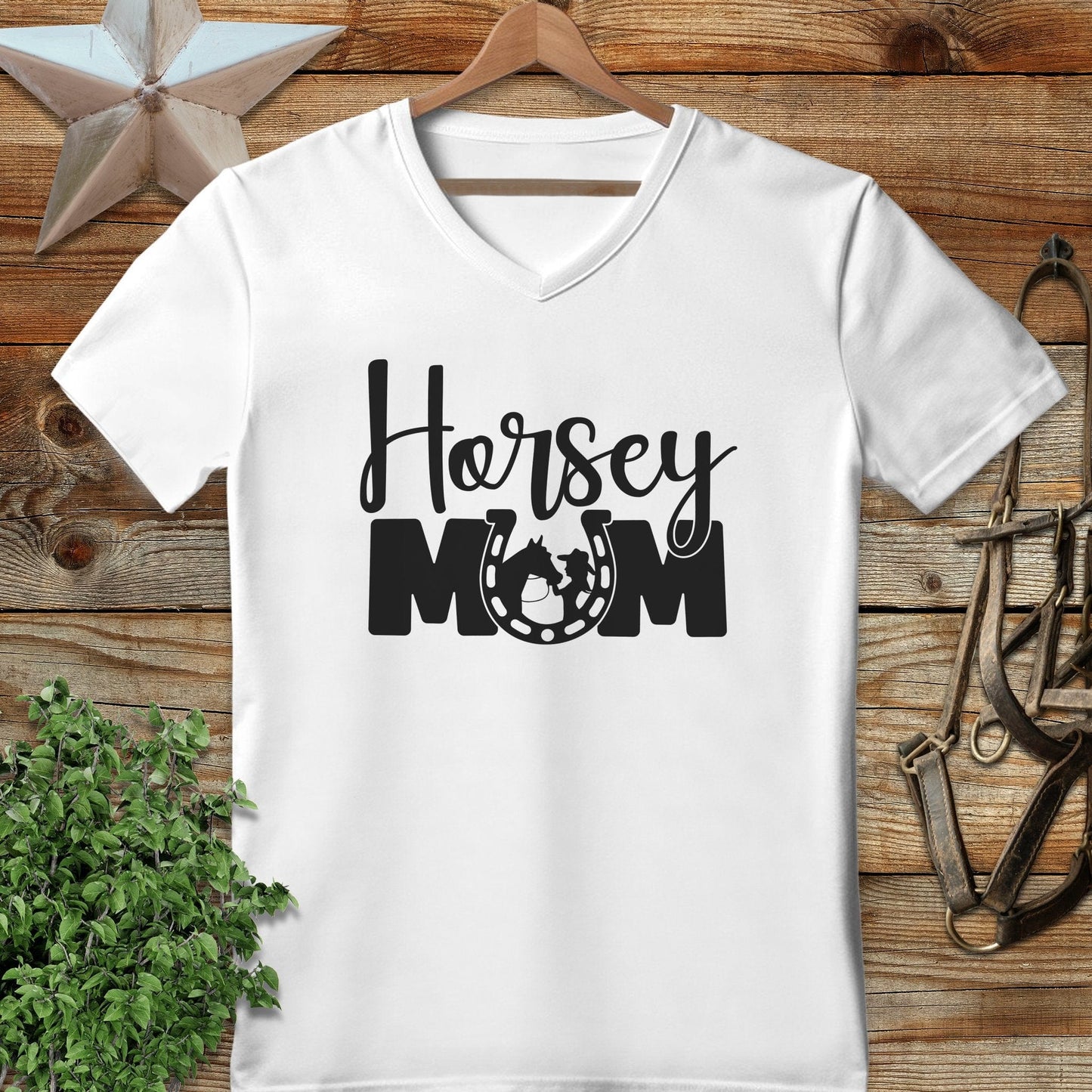 Horsey Mom V-neck