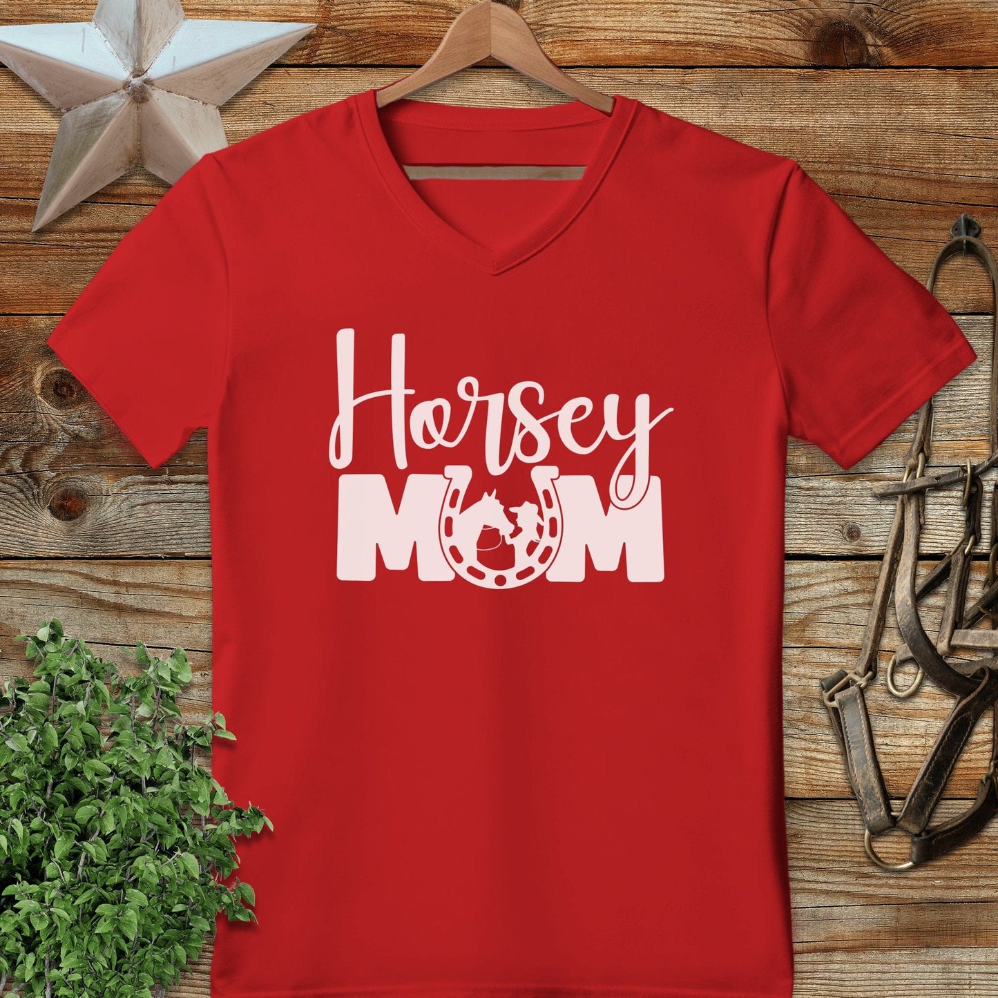 Horsey Mom V-neck