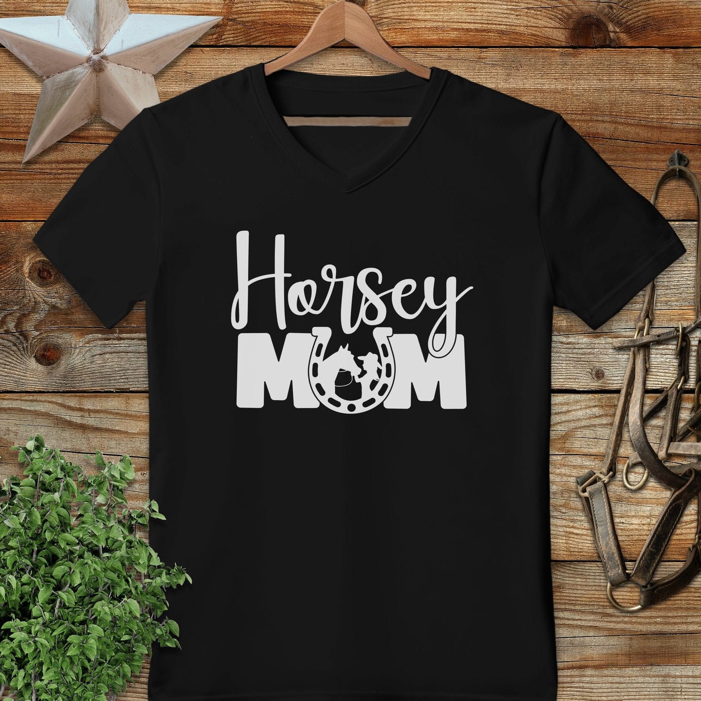 Horsey Mom V-neck