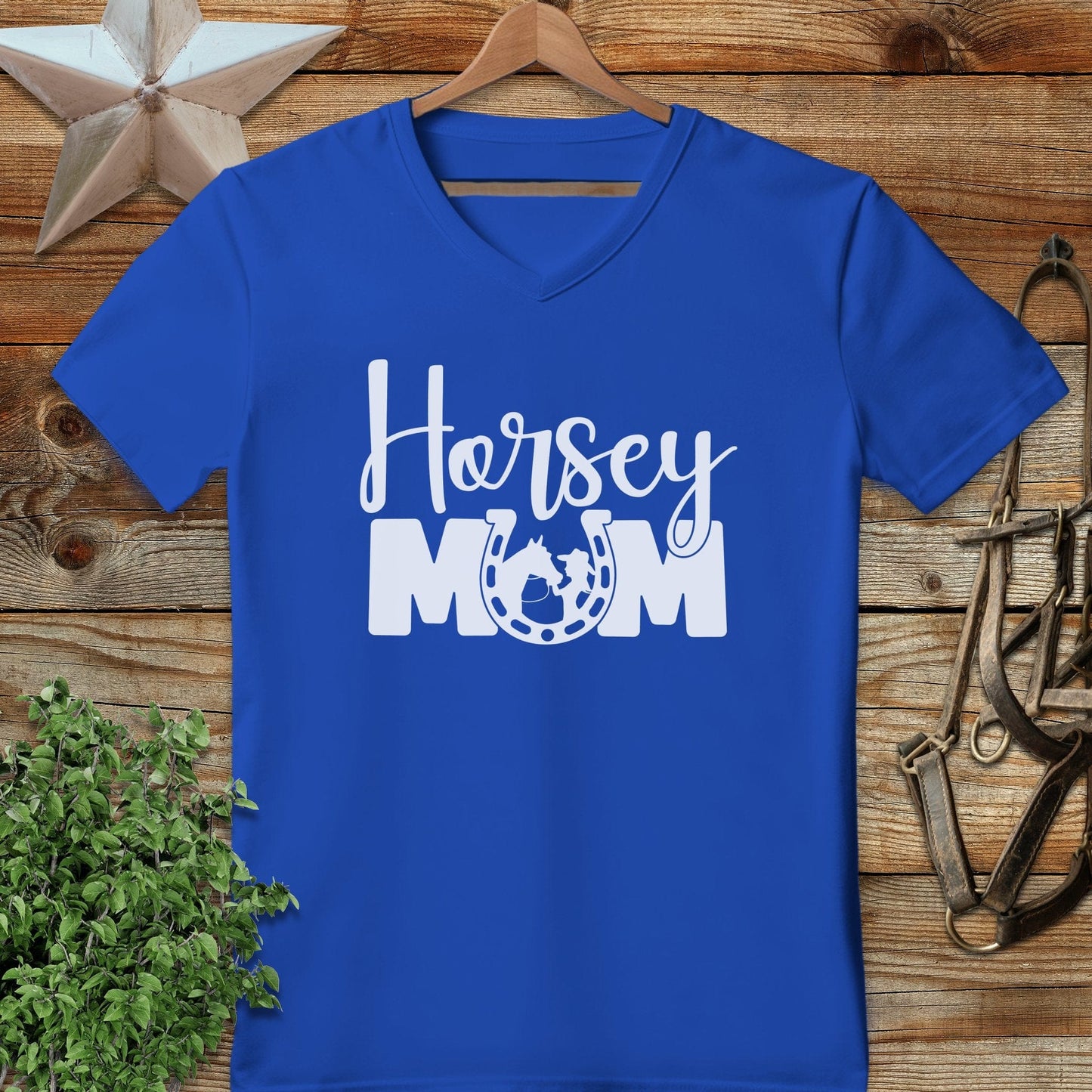 Horsey Mom V-neck